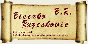 Biserko Ružesković vizit kartica